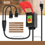 110V Single Phase Safety Switch, Ortis Router Table Switch with 2 Female Plugs and Synchronized Start/Stop, Large Emergency Stop Paddle, Designed for Table Saws and Workshop Tools