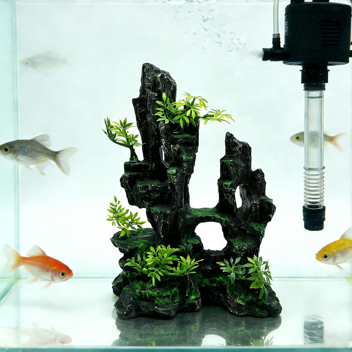 Aquarium Cave Resin Mountain Fish Tank Decoration for Betta Shrimp