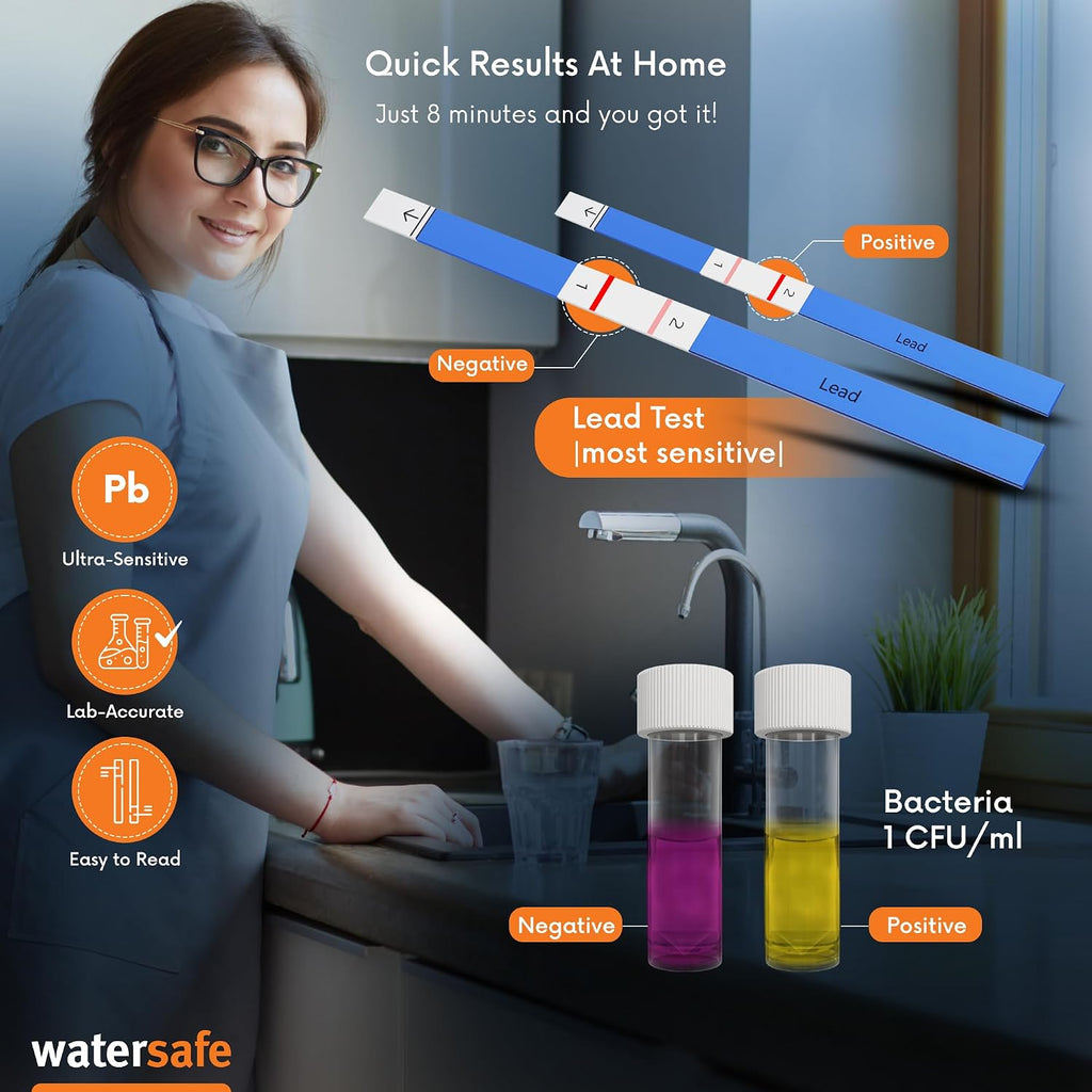 The Original Water Testing Kit for Drinking Water, Well and Tap Water, Sensitive Lead in Water Test, Bacteria