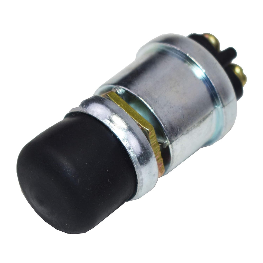 A-Team Performance Momentary Push Button Switch - Neoprene Cap & Panel Mount Start Button in 5/8-Inch Hole - Screw Terminal - Universal Fit, Black