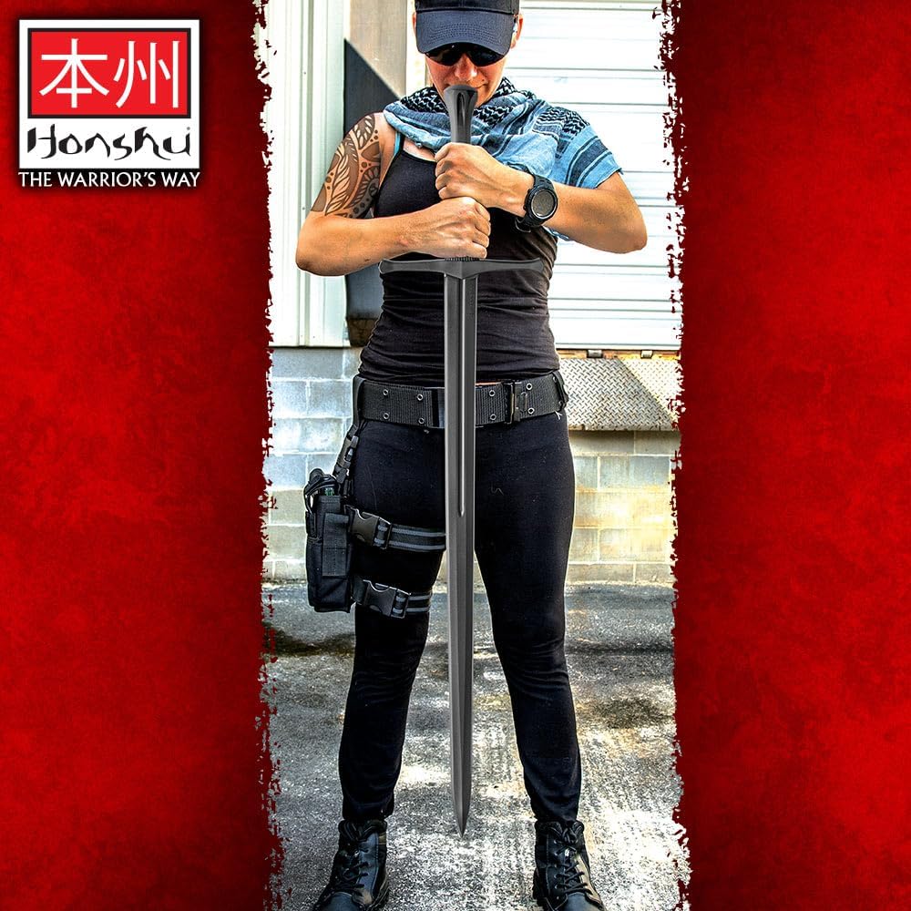 Polypropylene Bokken Training Sword Broadsword | 43 1/2" Blunt Longsword | Practice Swords for Sparring | Balanced &