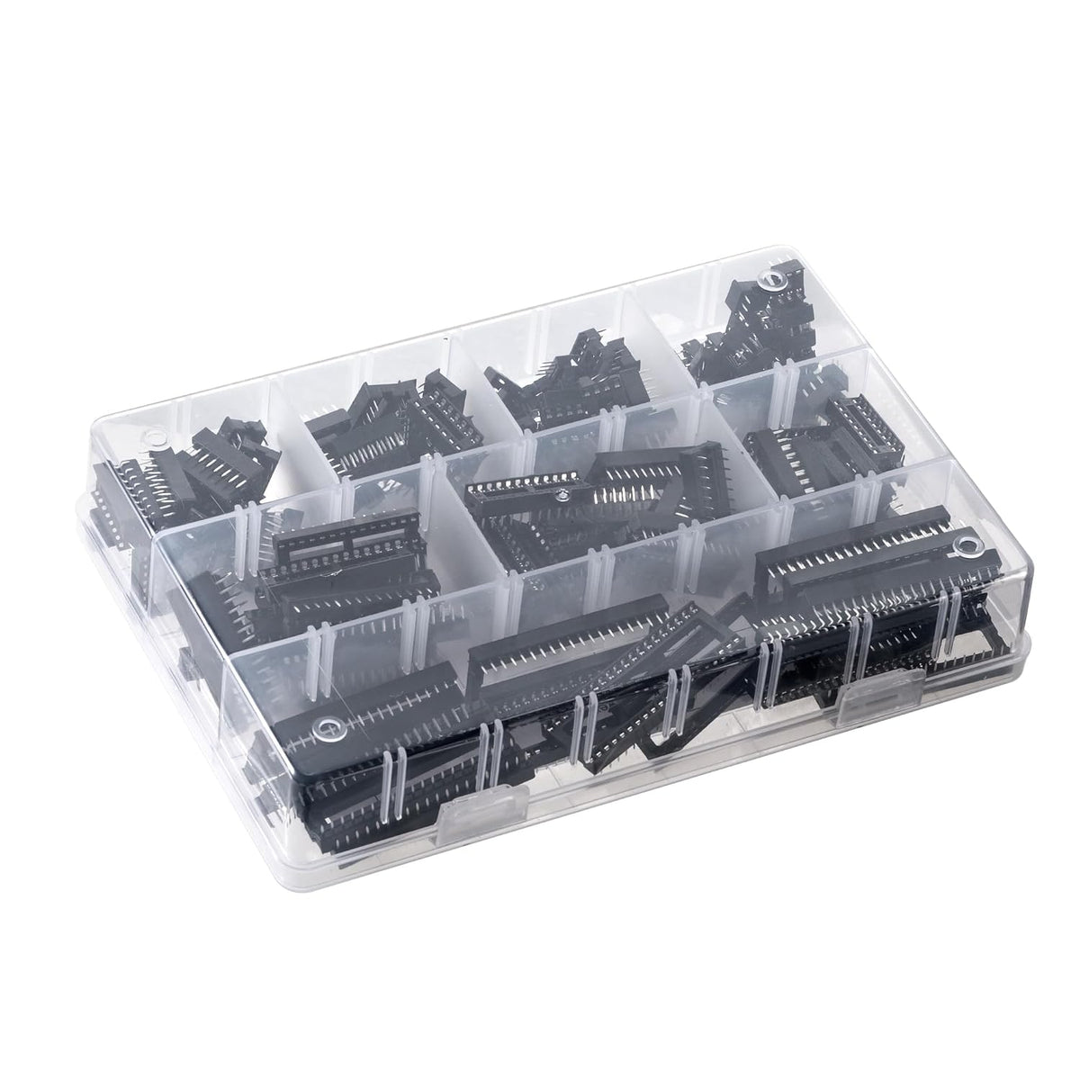 150Pcs 2.54mm Pitch IC Socket Adaptor Kit 6 8 14 16 18 24 28 40Pin