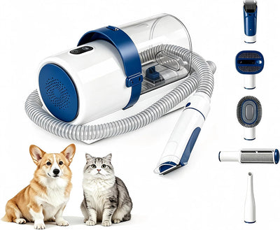 Dog Grooming Vacuum Kit, Pet Hair Clipper Grooming Kit for Cats, 2.5L
