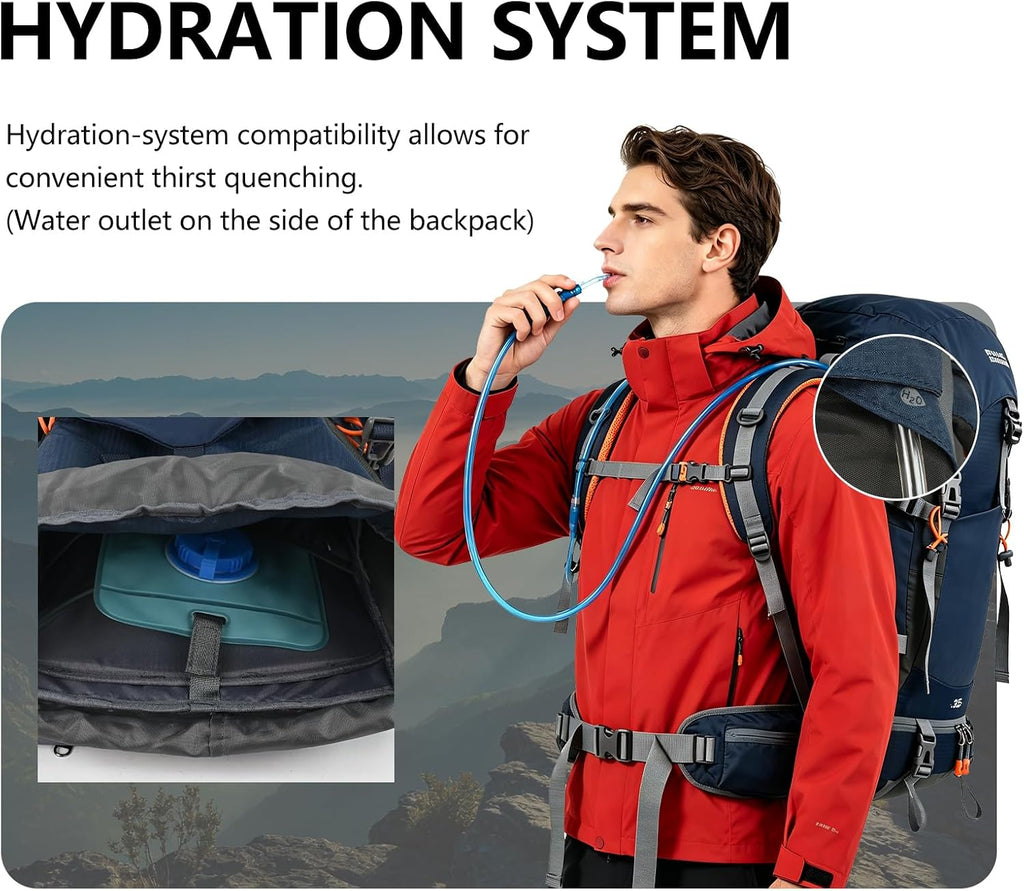 35L Hiking Backpack for Women men,Waterproof Camping Backpacking Backpack ﻿ | Outdoor Backpack Hiking for