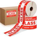 500 Pcs Fragile Glass Stickers Handle with Care Labels Red 1 Roll