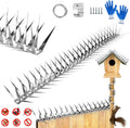 Bird Spikes 3.2 FT Anti Climb Spikes Stainless Steel Bird Squirrel Deterrent | Acts as squirrel baffles for bird