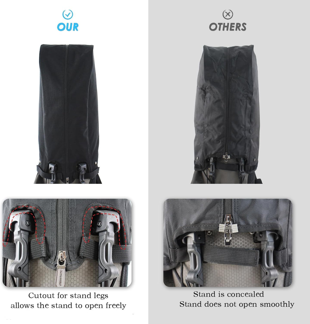 Golf Bag Cover/rain Cover Durable 1680D Nylon Waterproof and dust Cover