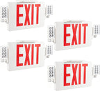 Gruenlich Exit Sign with Emergency Light, Battery Backup, 4 Pack