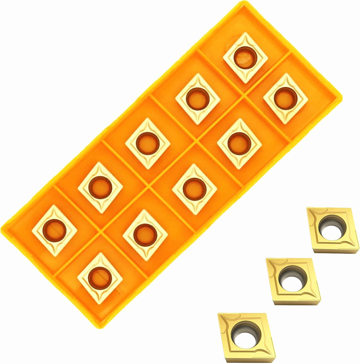 BestParts 10PCS CCMT21.51 CCMT060204 CNC Coated Carbide Turning Inserts