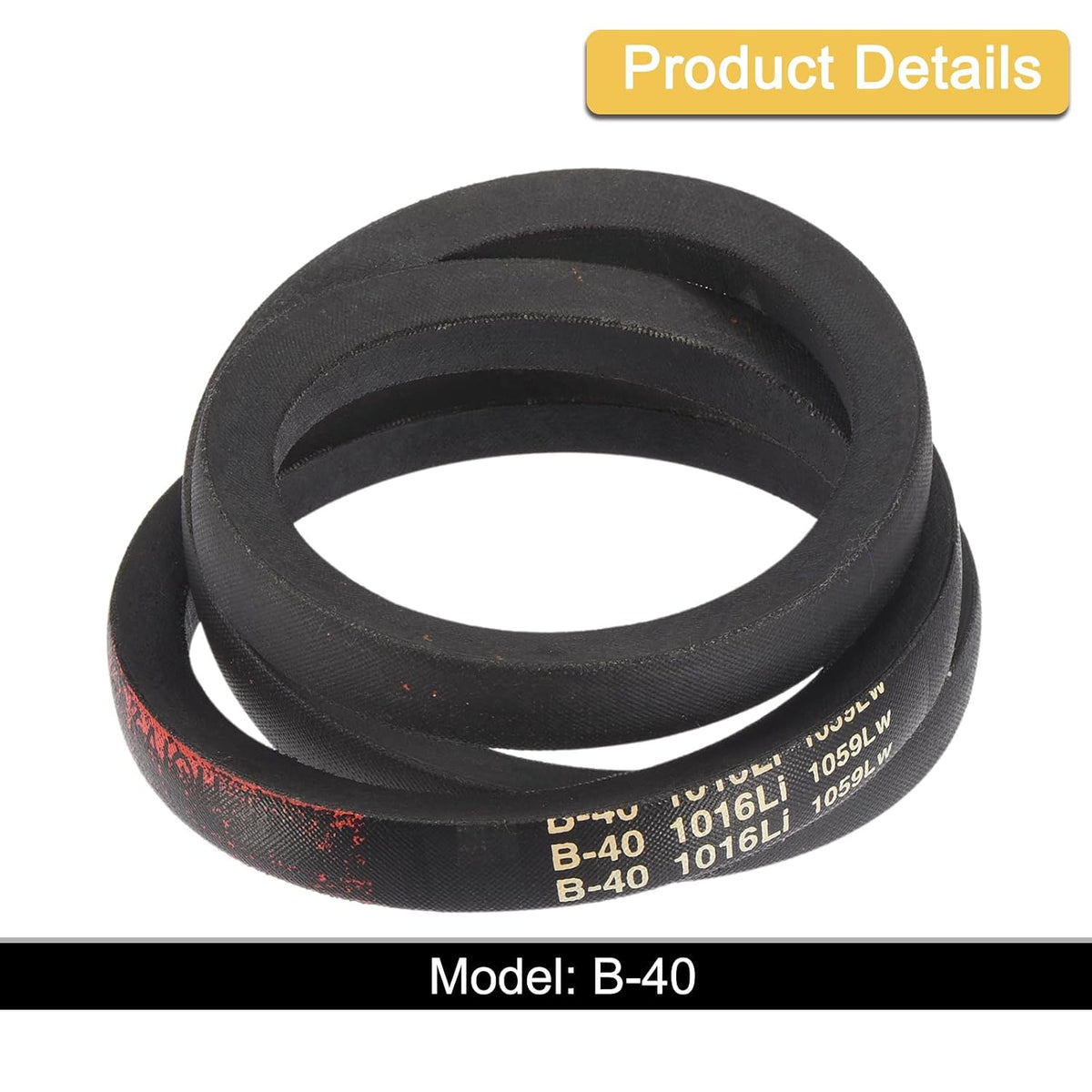 Uxcell 3 Pack B-40 Classic Wrapped V-Belt, 43" Outside Circumference, Black, Industrial Rubber V-Belt