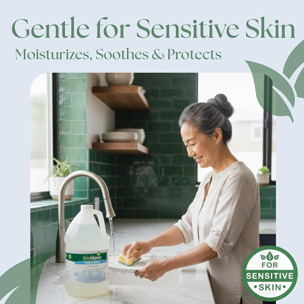 Free & Clear Dish Soap - Dish Liquid, Dishwashing Cleaner, Eco-Friendly, Non-Toxic, Plant-Based, No Artificial
