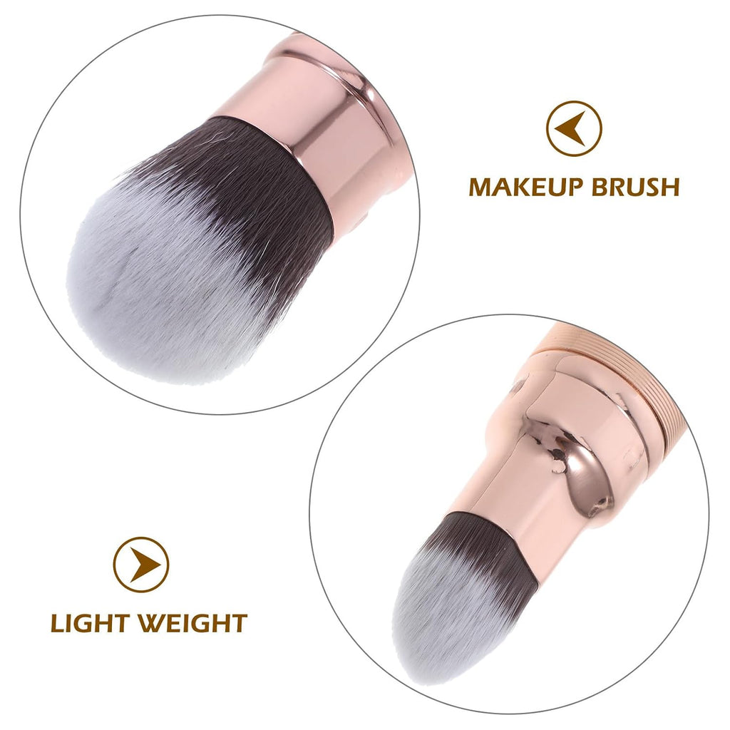 Double Ended Makeup Brush - Retractable Powder & Concealer Blending Brush, Soft Synthetic Dual Ended Foundation Tool