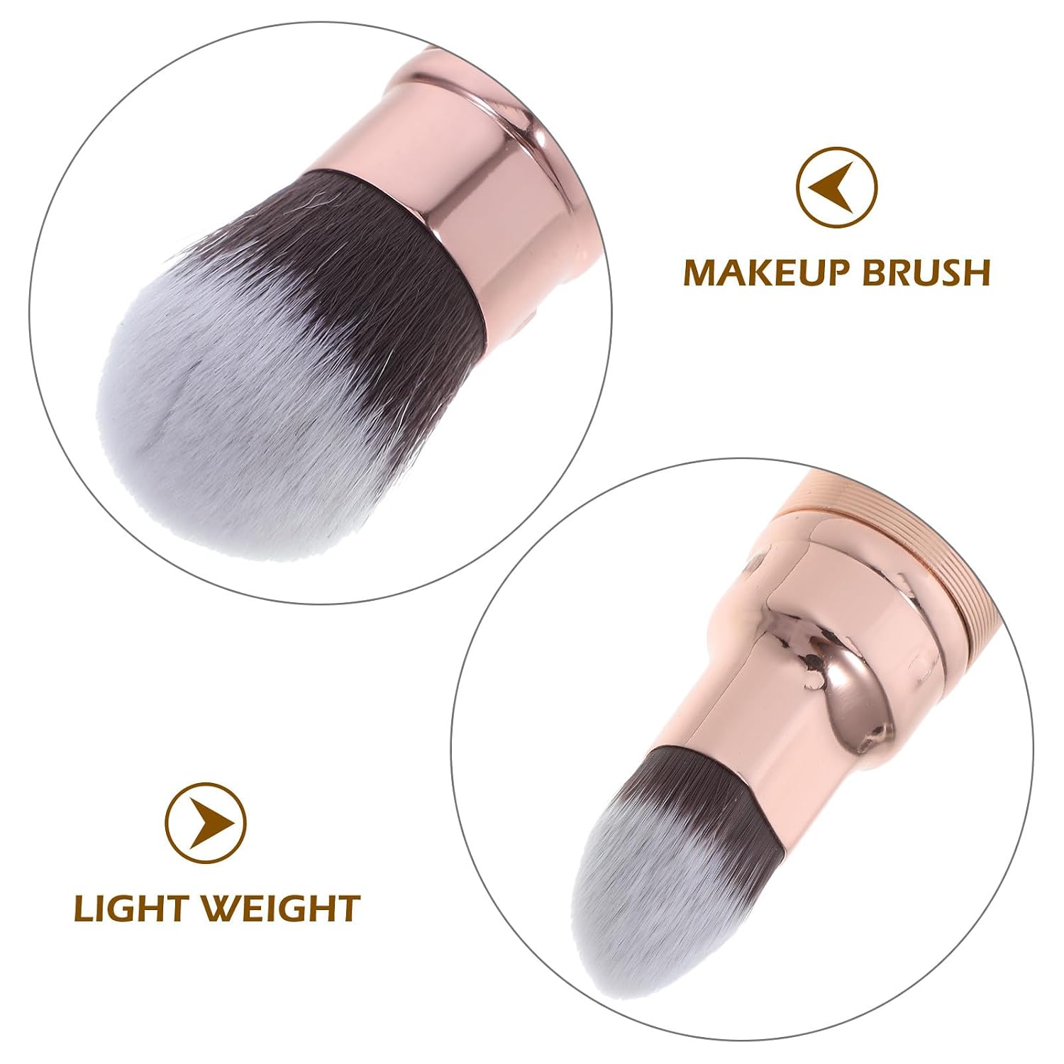Double Ended Makeup Brush - Retractable Powder & Concealer Blending Brush, Soft Synthetic Dual Ended Foundation Tool
