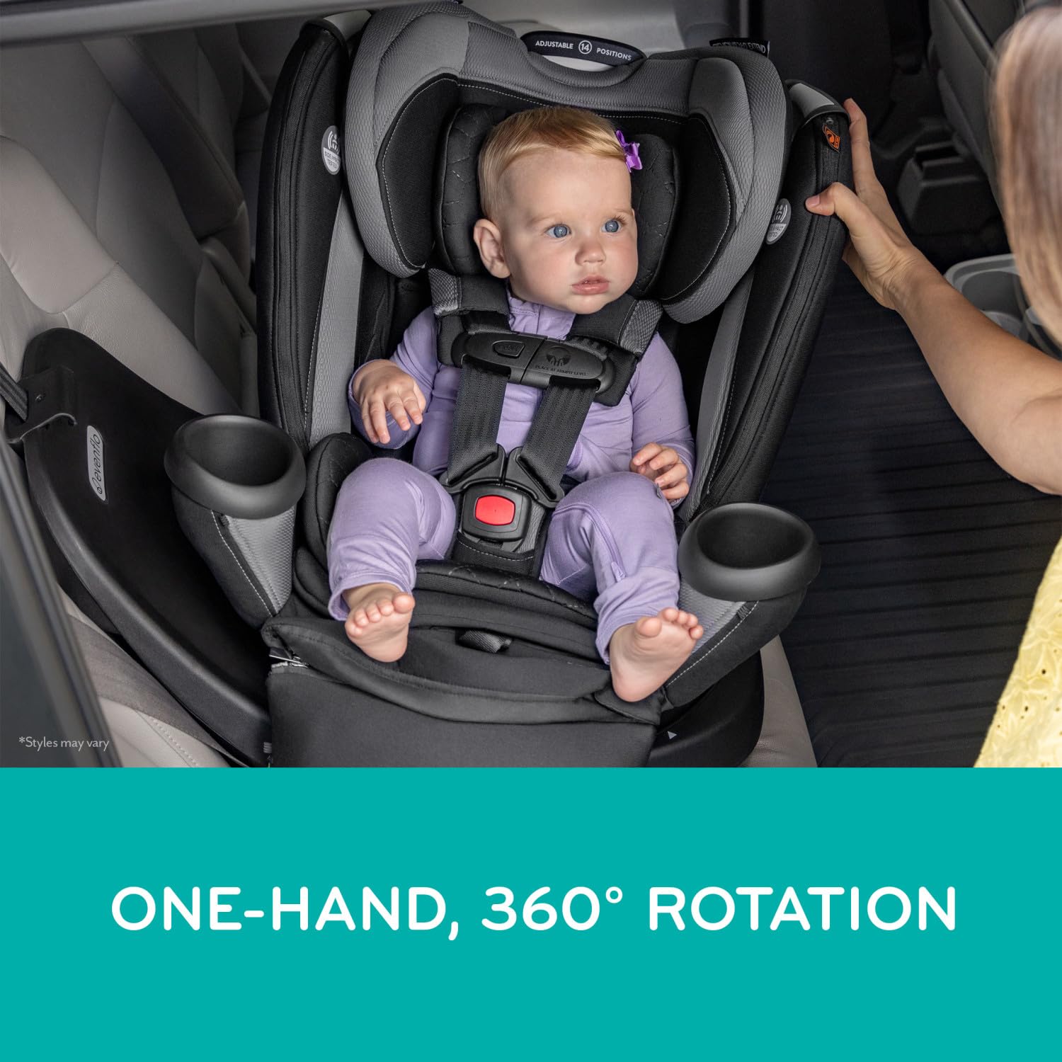 Revolve360 Extend Convertible Car Seat with 360 Degree Rotation, Extended Rear-Facing, Forward-Facing, Booster Mode
