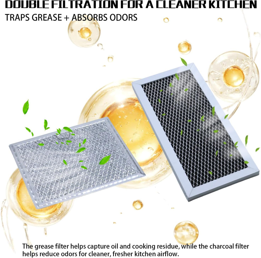 ME19R7041FS ME19R7041FSAA 8-Pack Microwave Filters: 4 Charcoal + 4 Grease