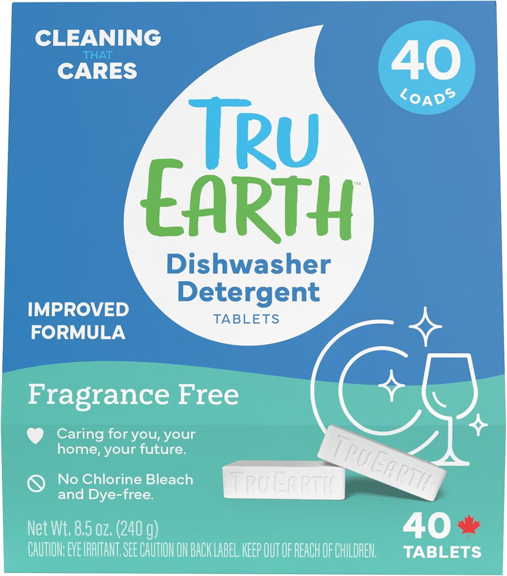 Dishwasher Tablets, Fragrance-Free, 40 Tablets