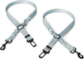 Reflective Dog Seat Belt with Collapsible Travel Bowl, Elastic Design, 360° Metal Clasp, for Dogs up to 44 lbs, 26.3