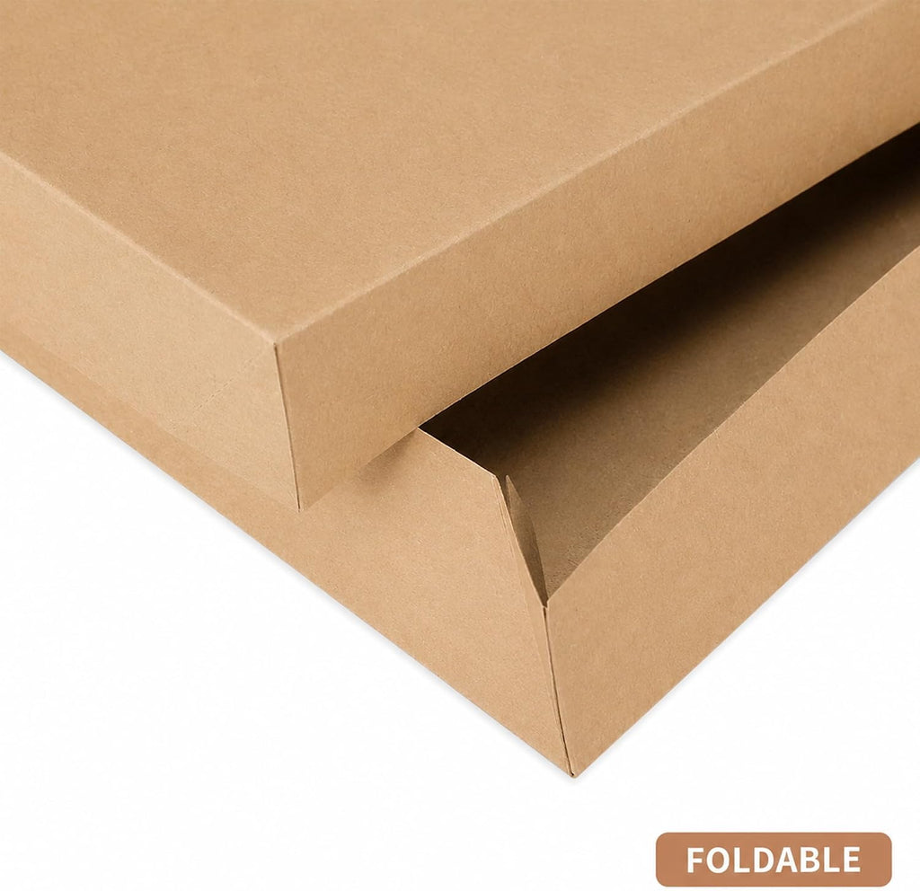 12 Pack Gift Boxes with Lids,14x9.5x2 Inch Kraft Shirt Boxes