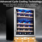 24 inch Wine Cooler, 37 Bottle Dual Zone Built-in or Freestanding
