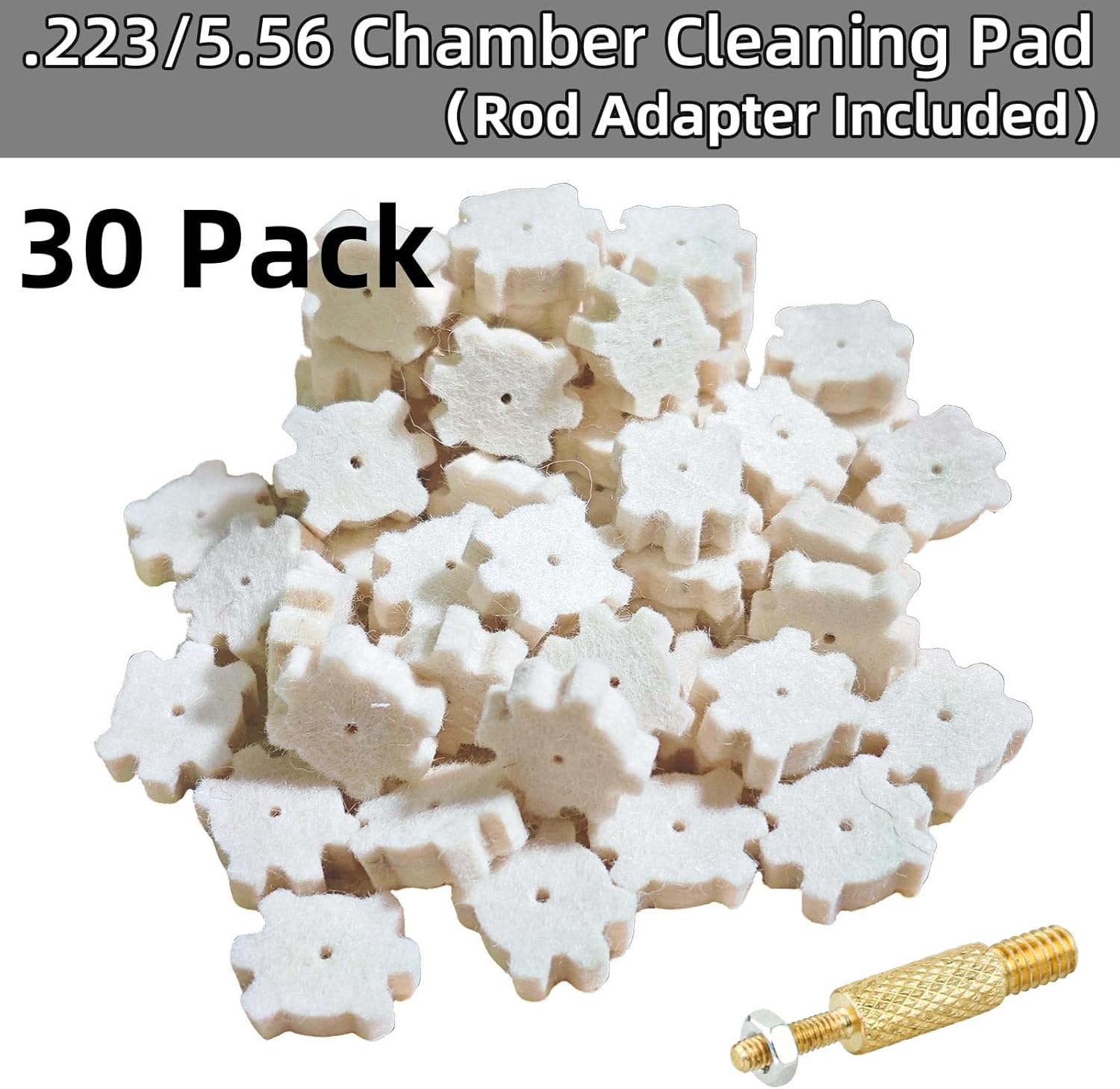 Universal Gun Cleaning Kit for .22 .223Cal 5.56mm .22LR Rifle Pistol, Bore Chamber Brush,Bore Mop,Gun Snake,Star