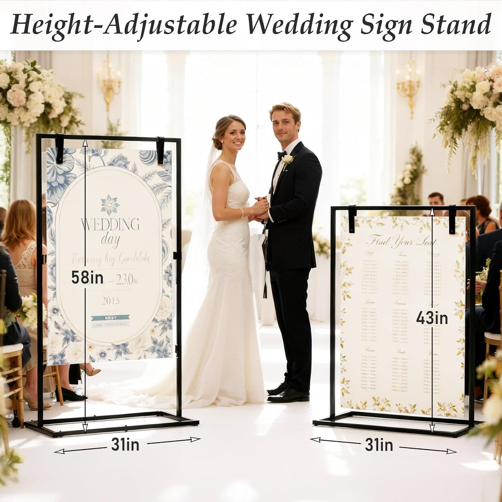 Adjustable Wedding Sign Stand, for Seating Charts & Wedding Decor