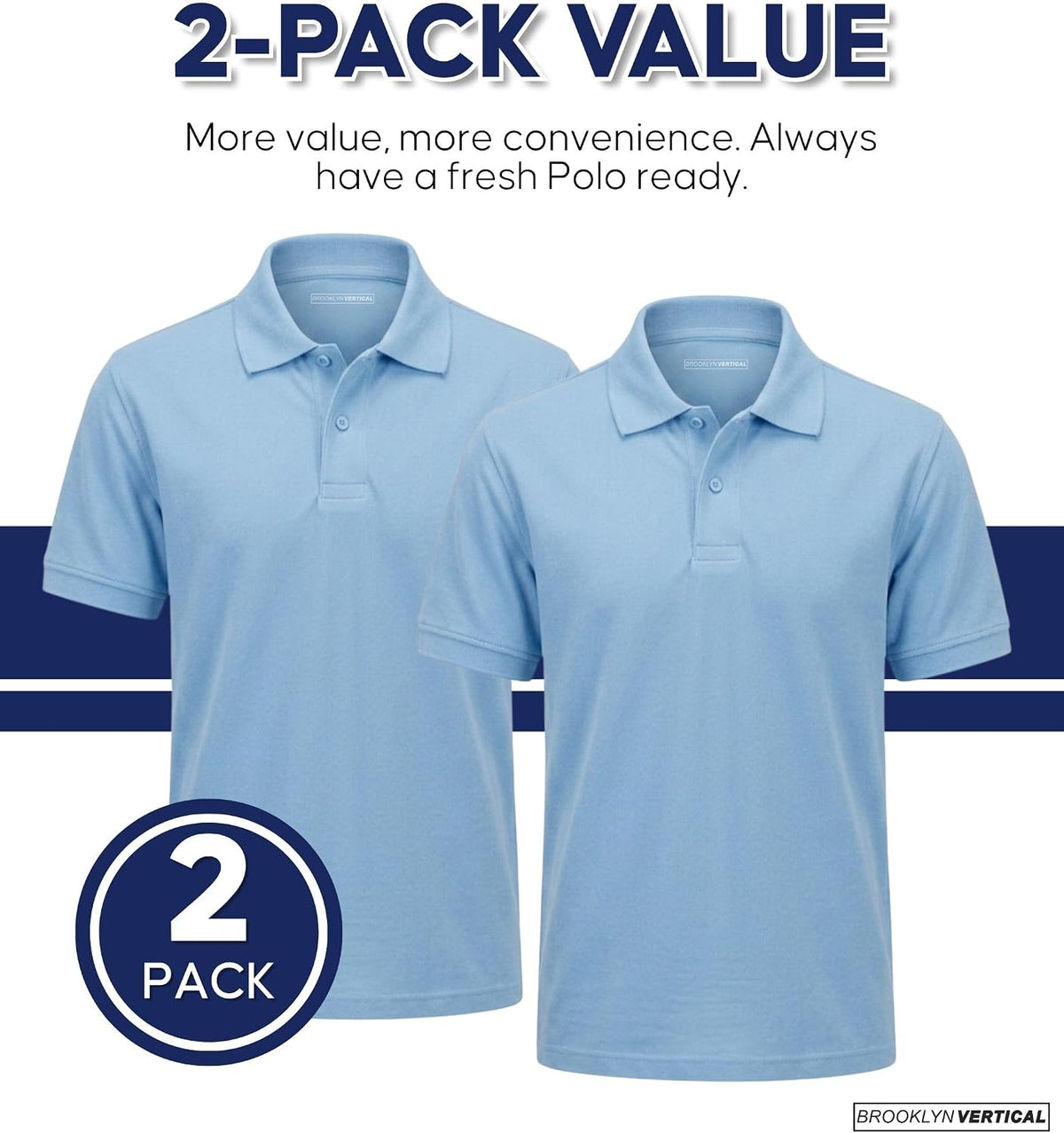 Boys School Uniform Pique Polo Shirt Short Sleeve Collared Cotton Blend Classic Fit