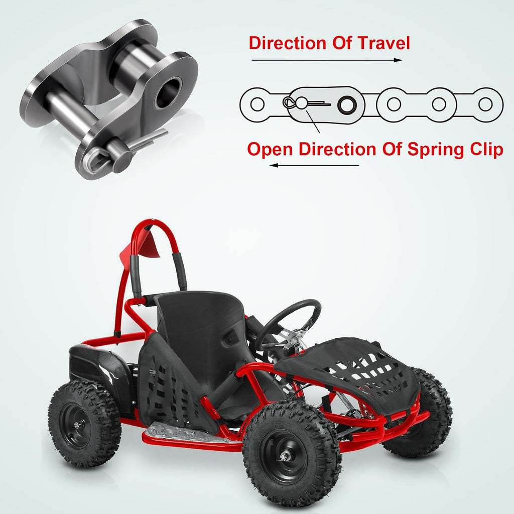 OIIKI 8 Packs Roller Chain Offset Link #41, Half Link, Crank Link