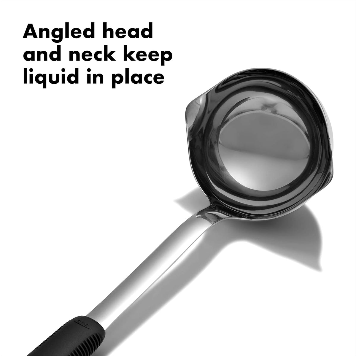 Good Grips Stainless Steel Soup Ladle with Pour Spout | Comfortable Non-Slip Handle, Drip-Free Pour Spout, Dishwasher
