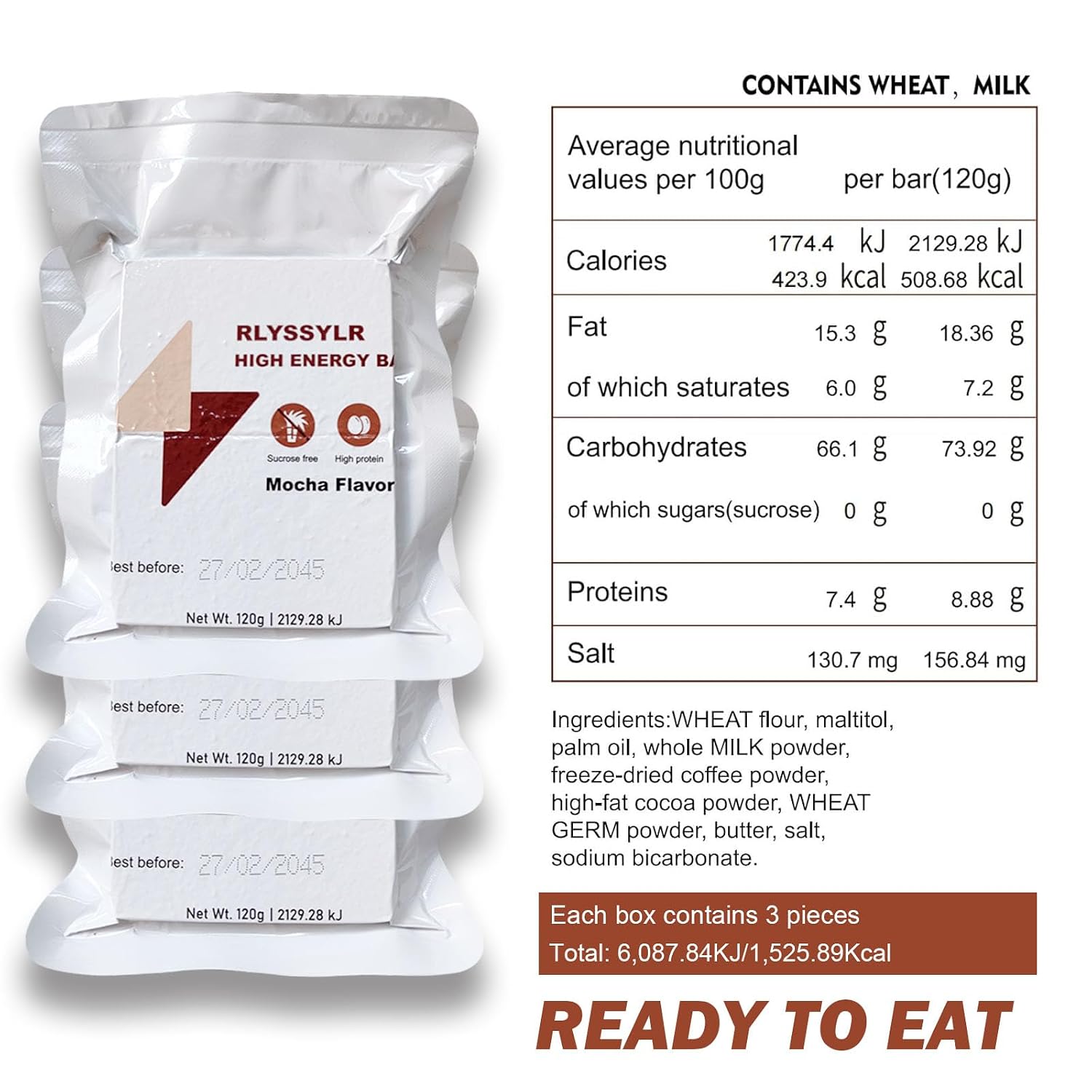 Emergency Food Ration Bars 3/10 Pack,Sugar-free Emergency Meals Ration Bars,2025 Long Shelf Life Emergency Supplies