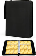 9-Pocket Trading Card Binder, PU Leather Zip Card Binder Album Holds 900 Cards for TCG, Sports Cards, Collectible