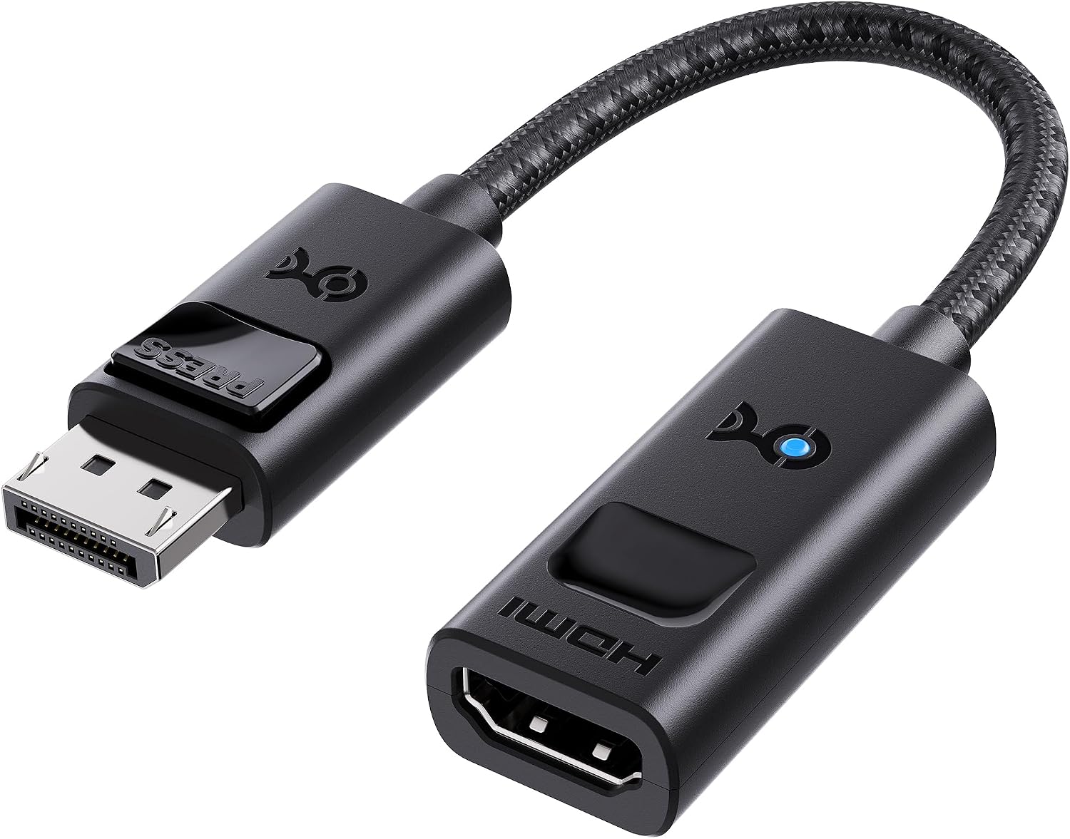 8K Unidirectional DisplayPort 1.4 to HDMI 2.1 Adapter | 8K@60Hz / 4K@240Hz, DisplayPort to HDMI 2.1 Cable Adapter