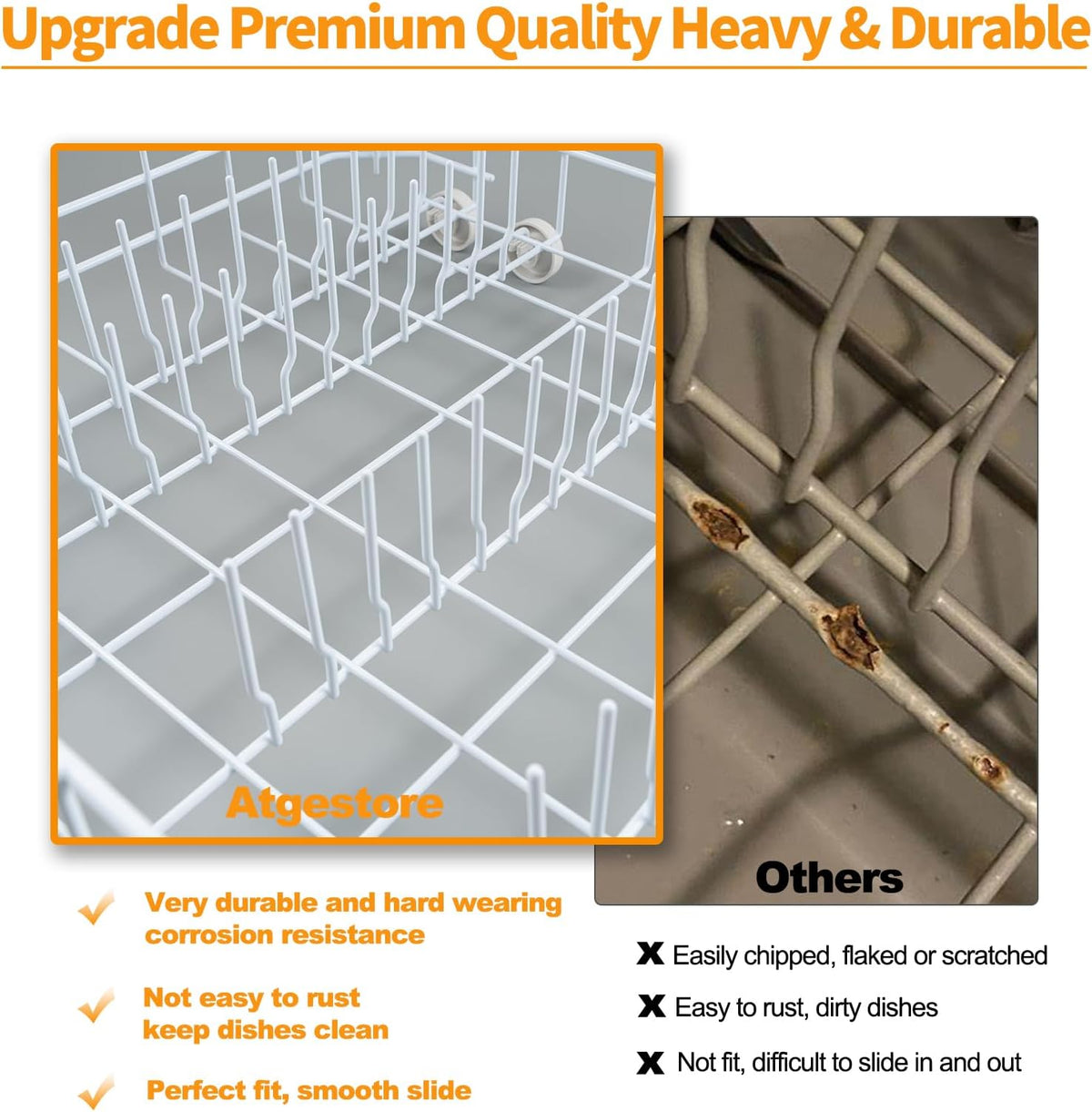 Upgraded WD28X10384 Dishwasher Lower Rack Replacement Parts for GE Dishwasher Parts Bottom Rack GLD5600V00BB GLD4560R00SS GE Dishwasher Rack Lower Dishrack Assembly Bottom Dish Rack 8 Rollers