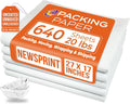 White Bulk Packing Paper Sheets for Moving | 640 sheets | 27" x 17" | 20 lb | Twin Pack | | Newsprint Wrapping Paper
