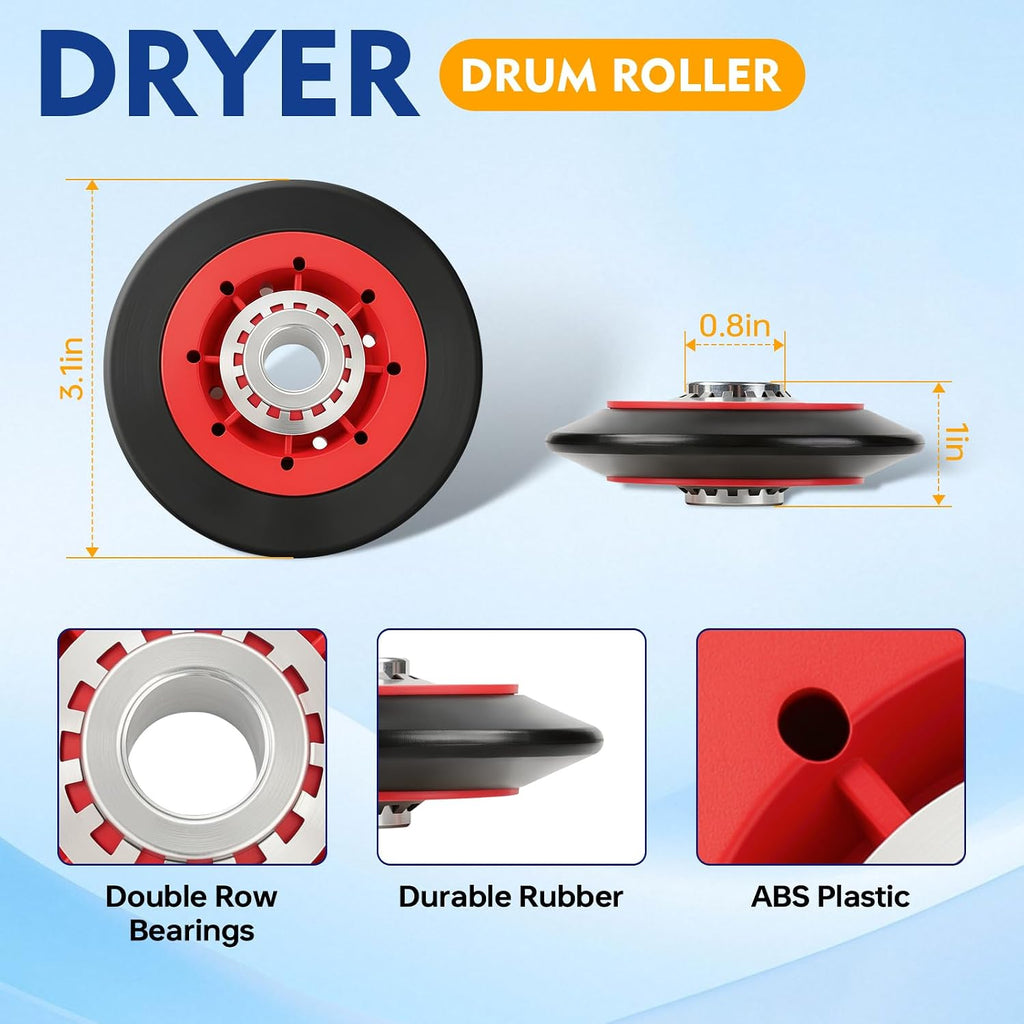 WED75HEFW1 WED5620HW0 WED7500GC0 WED7500GW0 Dryer Repair Kit Idler Pulley