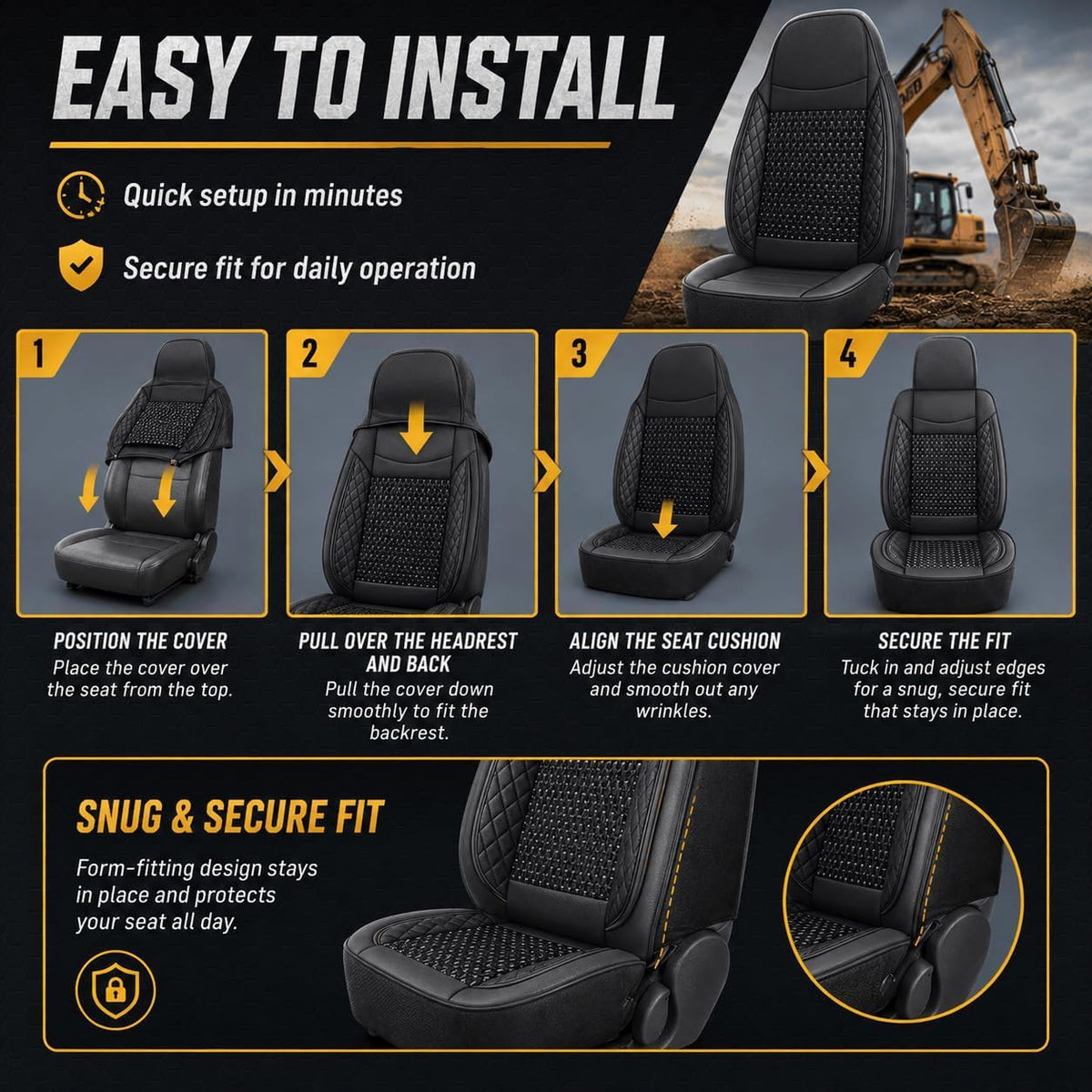Excavator Seat Cover for Bobcat E32 E34 E35 E38 E40 E42 E45 E48 E50 E55