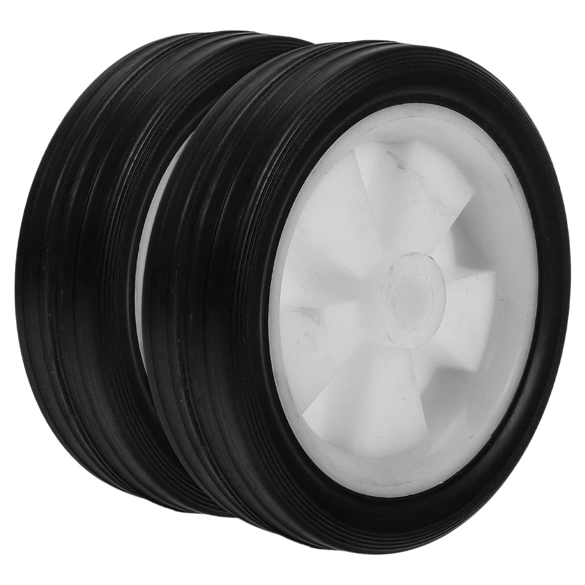 2pcs Lawn Mower Replacement Wheels 13.5mm Hole Rubber PP