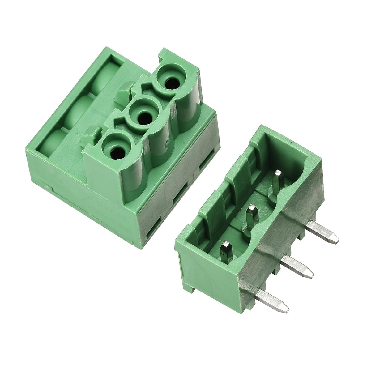 uxcell 3-Pin 5.08mm Pitch Right Angle PCB Screw Terminal Block 10 Sets