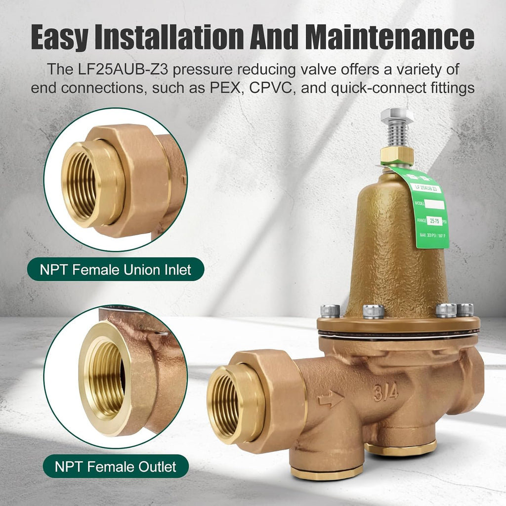 LF25AUB-Z3 3/4" Cast Copper Silicon Alloy Pressure Reducing Valve