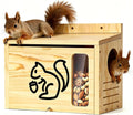 Widened Medium Wooden Squirrel House for Outside