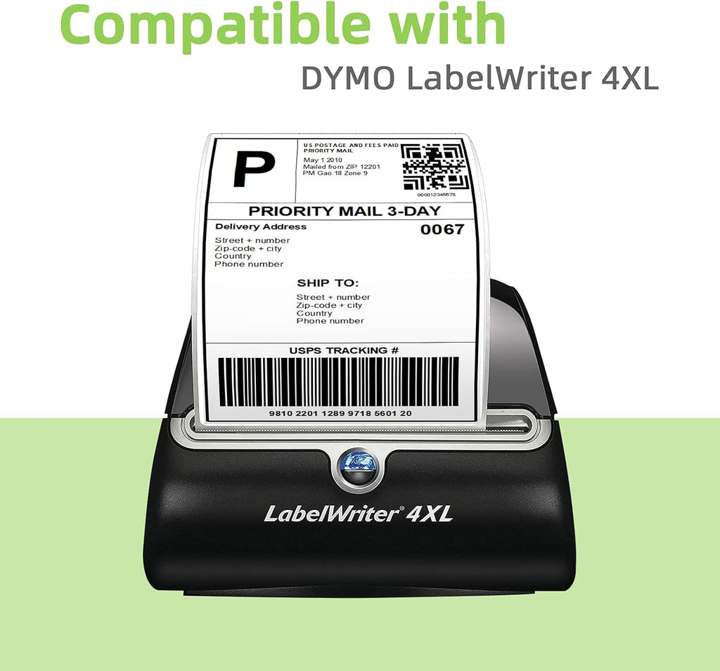 Compatible 4" x 6" Direct Thermal Label Replacement for DYMO 1744907 Postage Address Shipping Compatible with Dymo