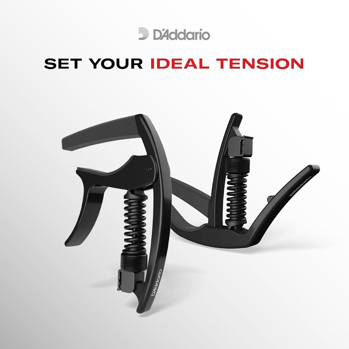 NS Tri-Action Guitar Capo, Black | D'Addario capos provide secure, buzz-free performance, precise tension control and