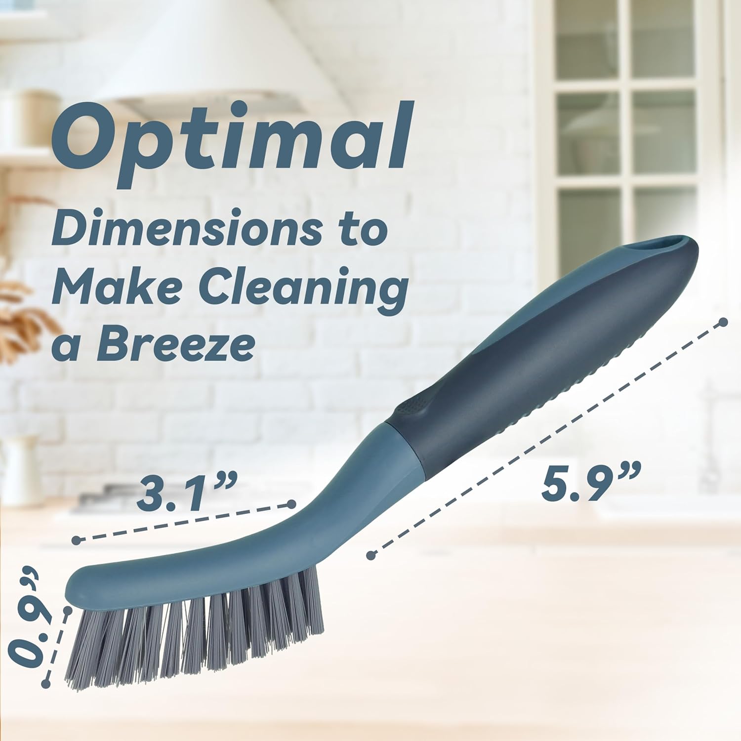2 Packs Small Brushes for Cleaning, Stiff Bristle Grout Scrub Brushes for Kitchen, Bathroom, and Tile Floors, Ideal