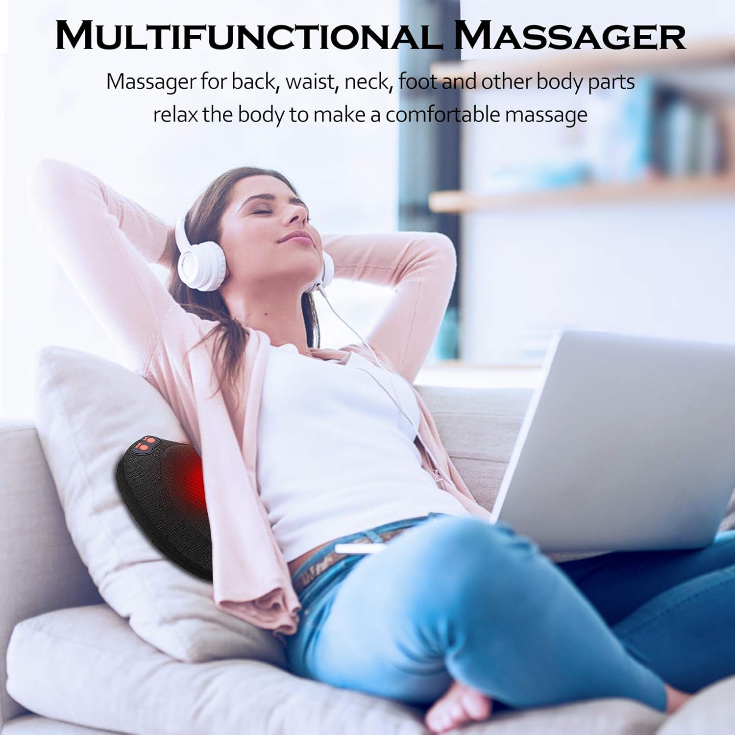 Fathers Day Dad Gifts for Husband,Back Massager with Heat,Shiatsu Neck Massager Pillow for