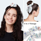 Scrub Caps Women Ponytail, Cute Print Surgical Cap with Bouffant Scrunchie