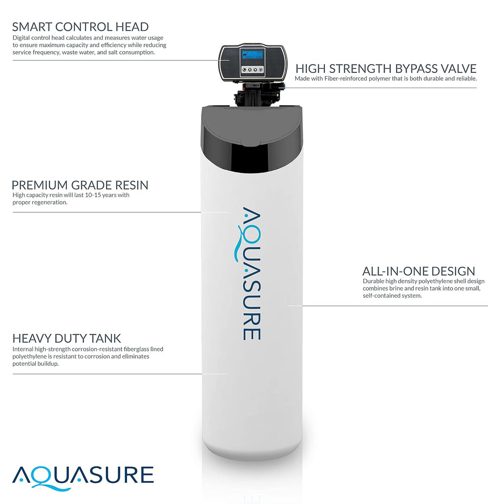Harmony Lite All-in-One 34,000 Grains Whole House Water Softener with Pleated Sediment Pre-Filter System | Reduces