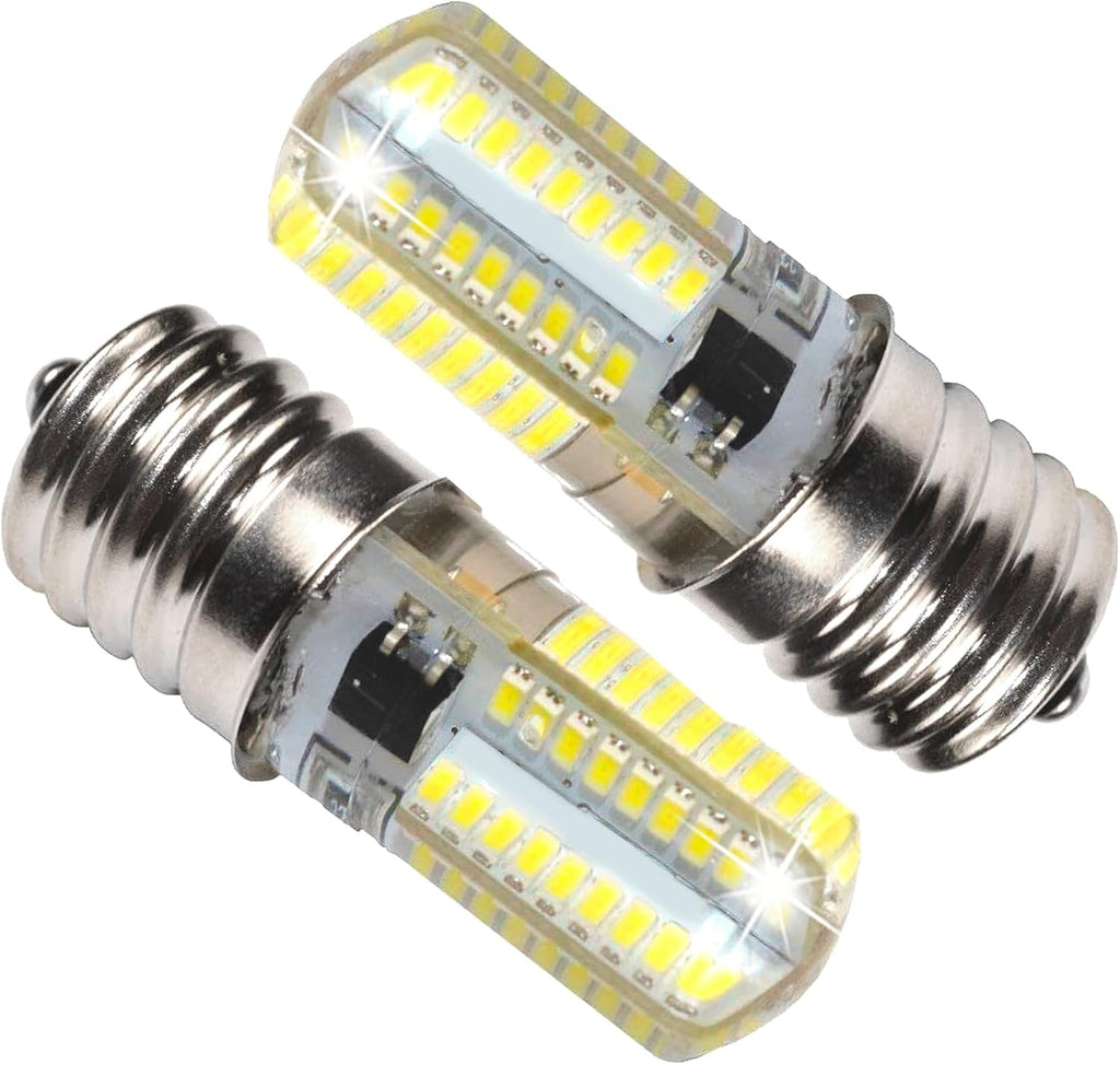 HQRP 2-Pack 110V E17 Base Silicone Crystal Dimmable LED Bulbs Warm White Compatible with LG 6912W1Z004B Microwave Light Bulb Replacement
