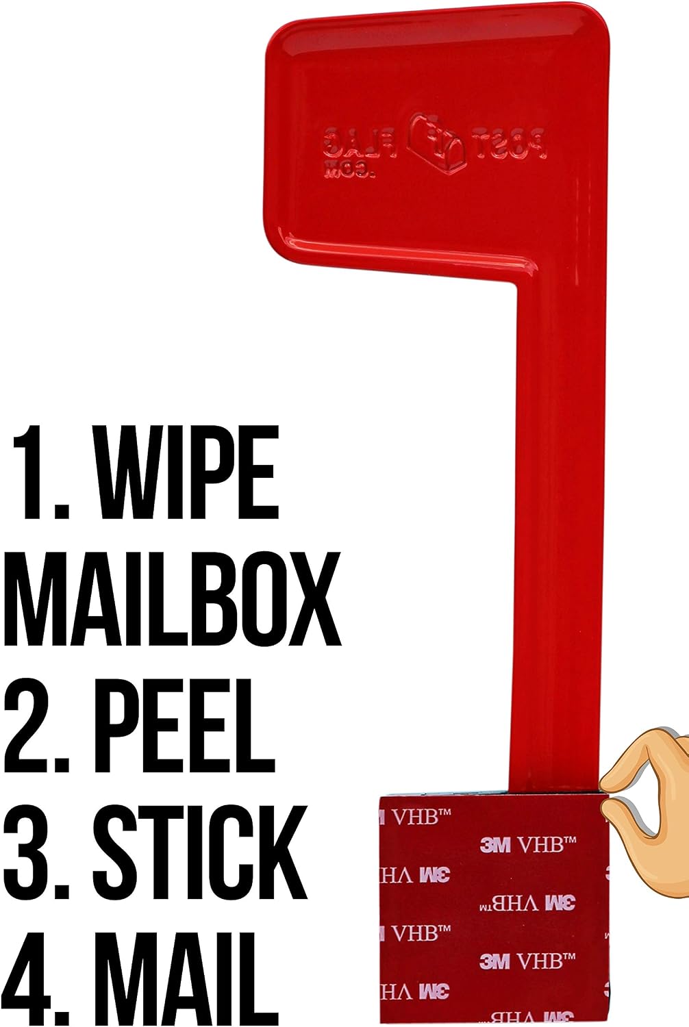 Universal Peel and Stick Replacement Mailbox Flag Replacement (No Tools Required, Fits Any Mail Box)