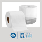 Pacific Blue Basic 2-Ply Embossed Toilet Paper,19880/01, 550 Sheets Per Roll, 80 Rolls Per Case