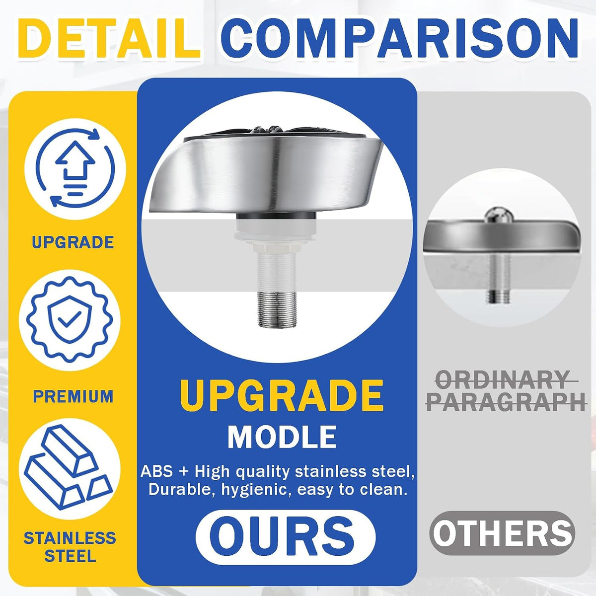Glass Rinser and Cup Washer for Sink, 360° Rotating Spray Nozzle with Pull-Out Design, Bottle Cleaner - Tilted Base