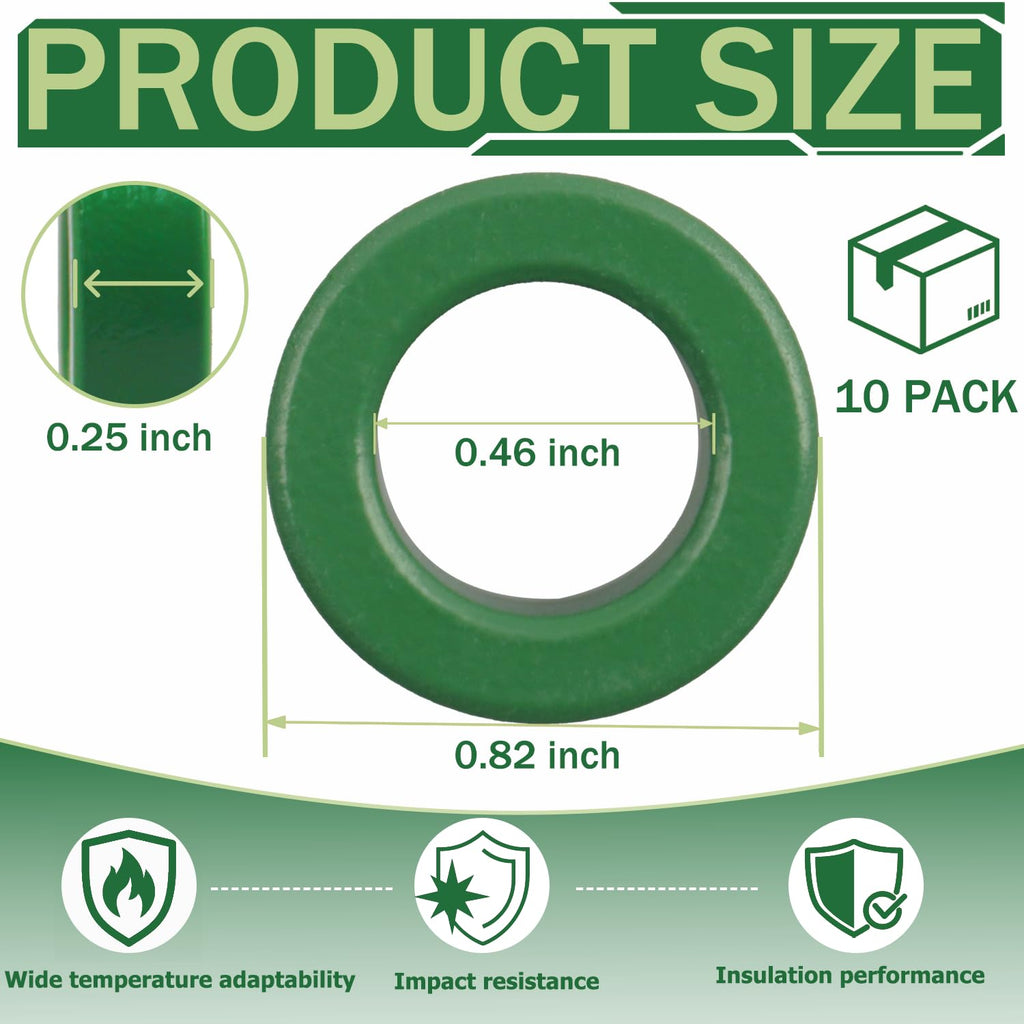 10 Pack Toroidal Ferrite Cores Suitable for FT-82-43 Ferrite Toroidal Core